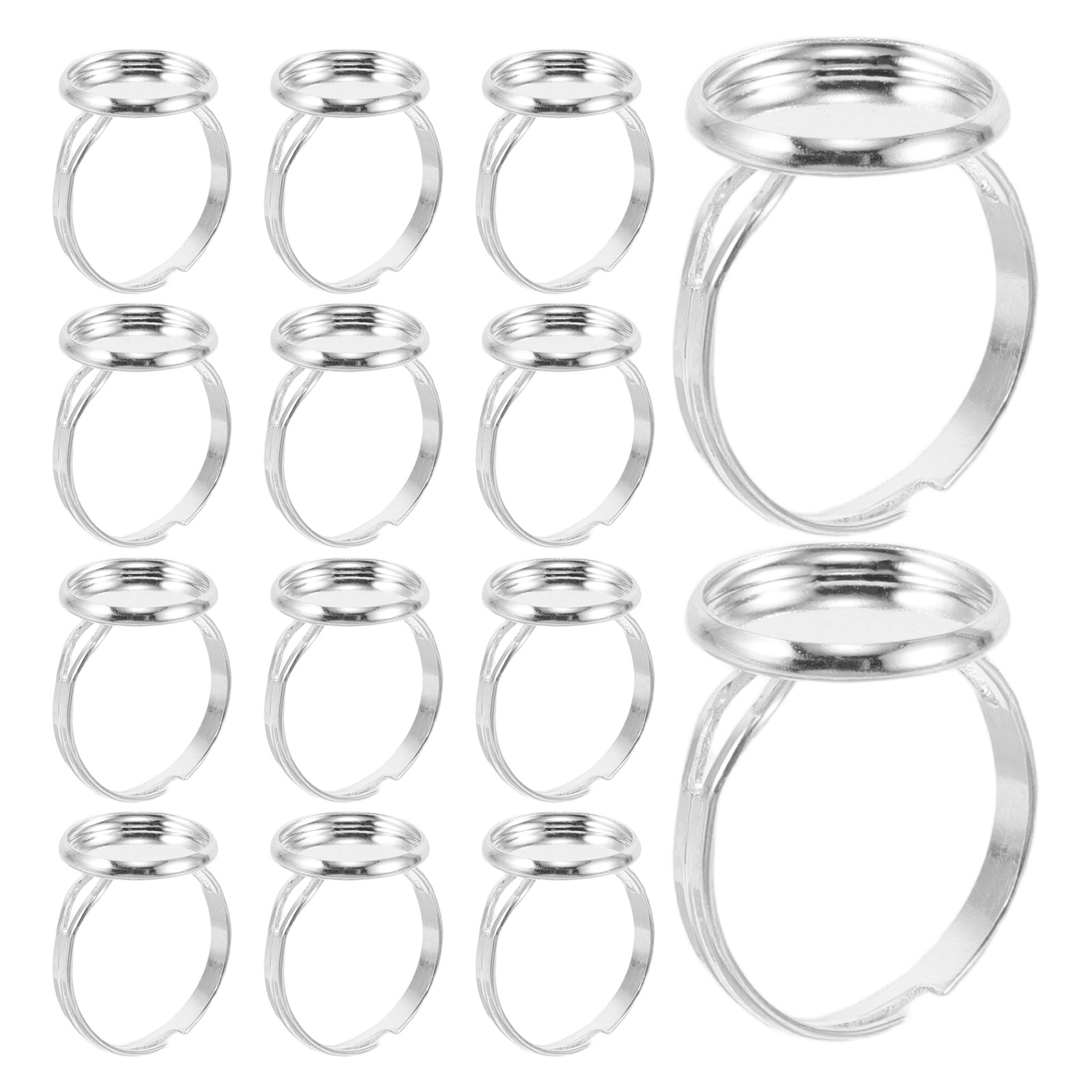 Ring Set Adjustable - 60Pcs Adjustable Ring Bases Blank Ring