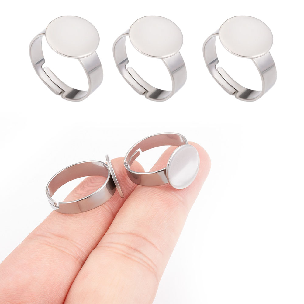 Ring Set Adjustable - 10 Pieces Stainless Steel Rings Adjustable