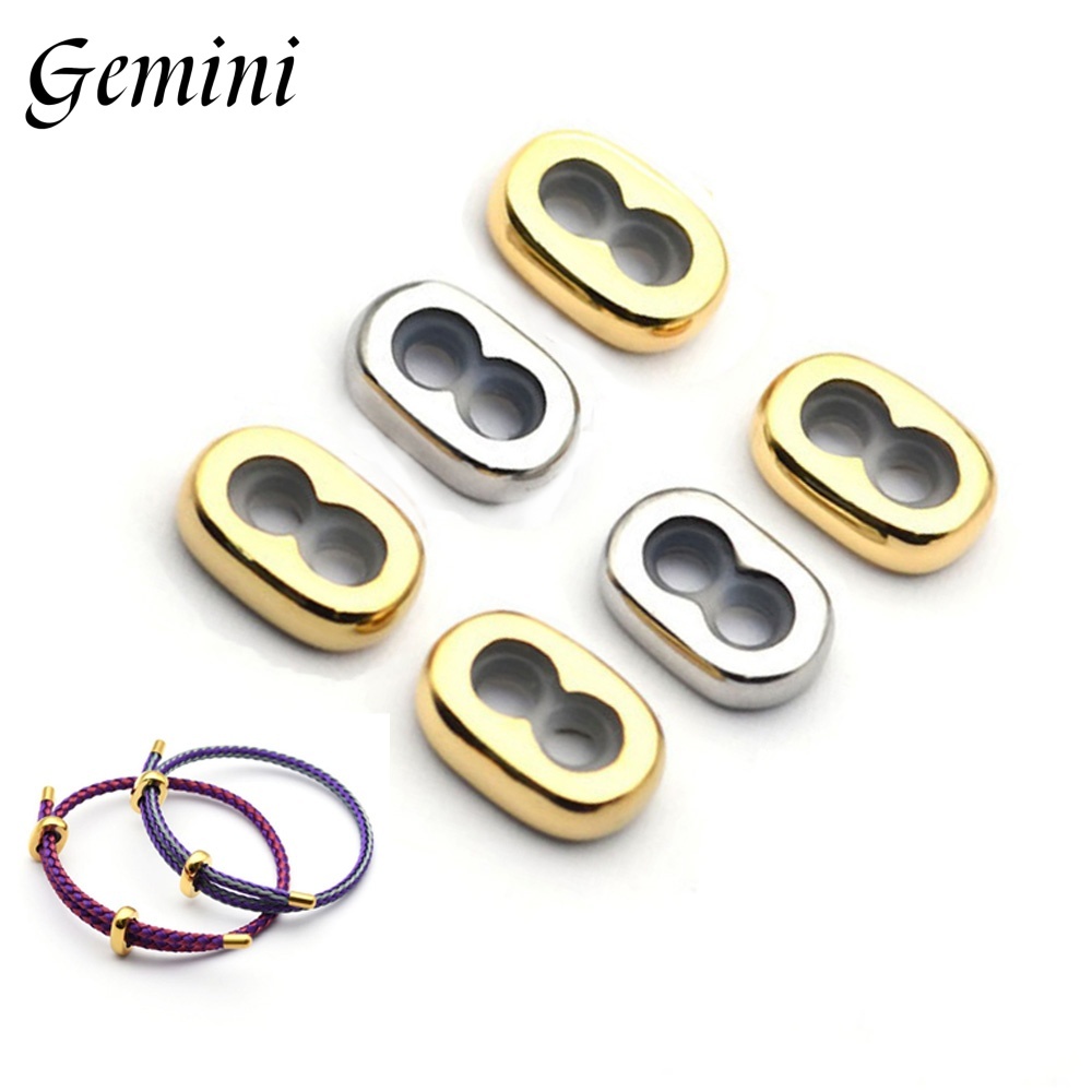 Ring Set Adjustable - 10 Sets Stainless Steel Double Hole