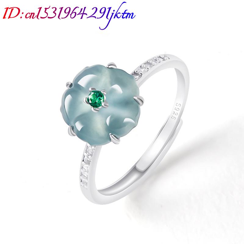 Blue Burmese Jadeite Flower Ri - Women'S Accessories recension och pris