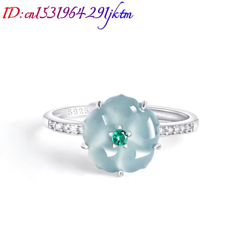 Blue Burmese Jadeite Flower Ri - Women'S Accessories recension och pris