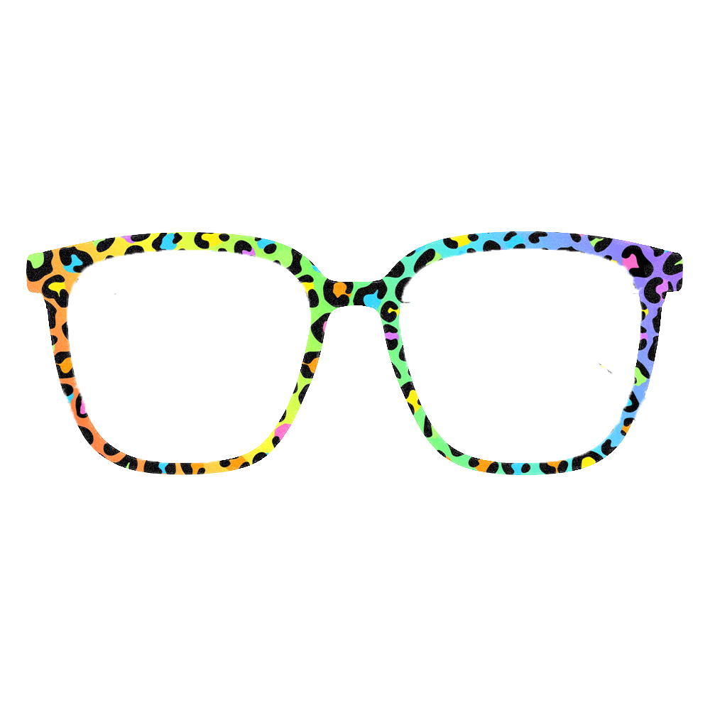 Trendy Rainbow Leopard Print S - Women Accessories Photos recension och pris