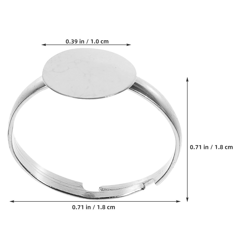 50pcs Blank Ring Settings Flat - Ring Set Adjustable recension och pris