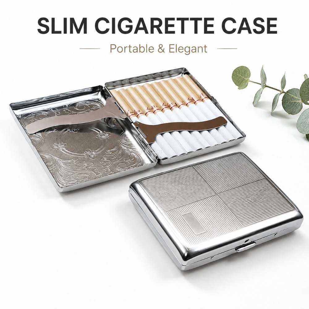 Stainless Steel Cigarette Box  - Women'S Accessories recension och pris