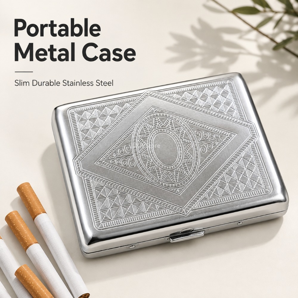 Stainless Steel Cigarette Box  - Women'S Accessories recension och pris