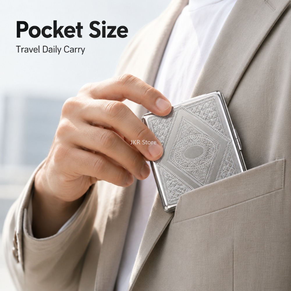 Stainless Steel Cigarette Box  - Women'S Accessories recension och pris