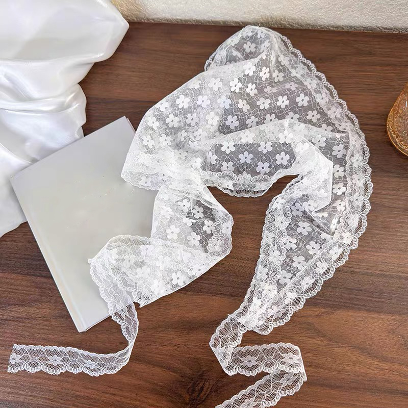 White Woven Floral Lace Hair S - Women Accessories Photos recension och pris