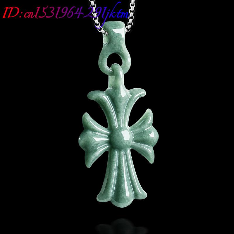Natural Burmese Jadeite Cross  - Women'S Accessories recension och pris