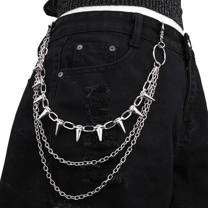 Hip Hop Punk Rock Metal Pants  - Women'S Jeans Accessories recension och pris