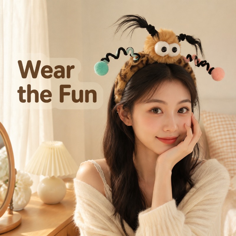 Cute Fluffy Monster Eye Hairba - Women Accessories Photos recension och pris