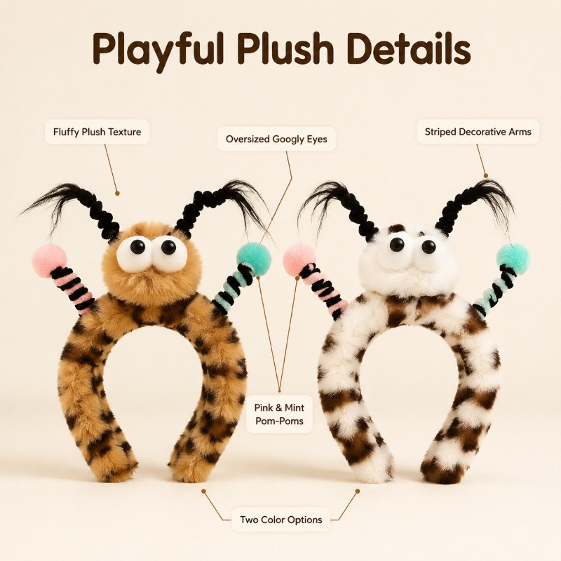 Cute Fluffy Monster Eye Hairba - Women Accessories Photos recension och pris