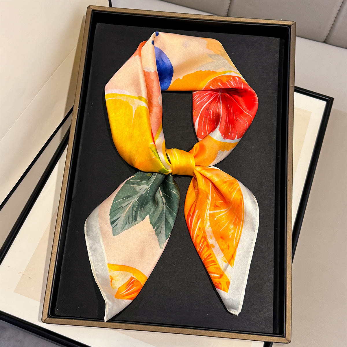 Fashion Lemon Fruit Pattern Sq - Silk Scarf Square recension och pris
