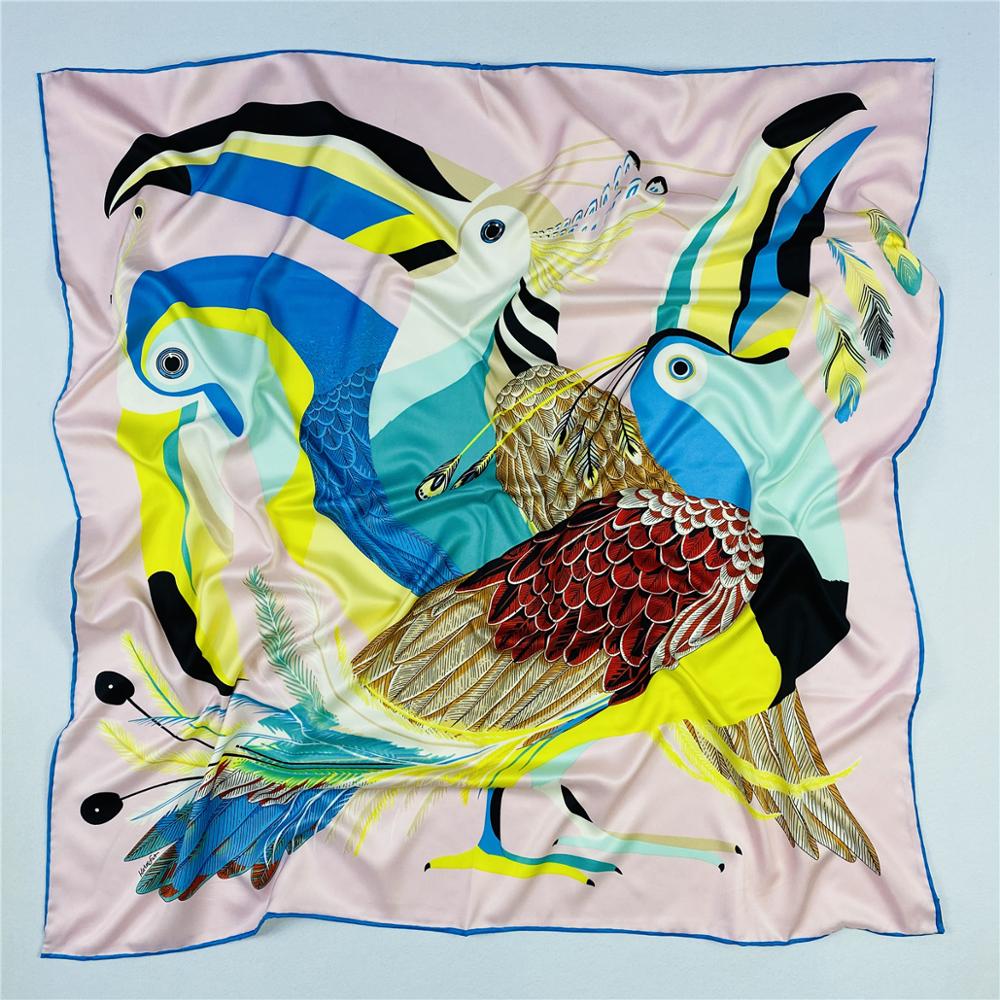 90cm Luxury Parrot Twill Silk  - Silk Scarf Square recension och pris