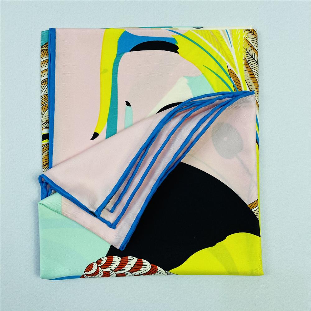 90cm Luxury Parrot Twill Silk  - Silk Scarf Square recension och pris