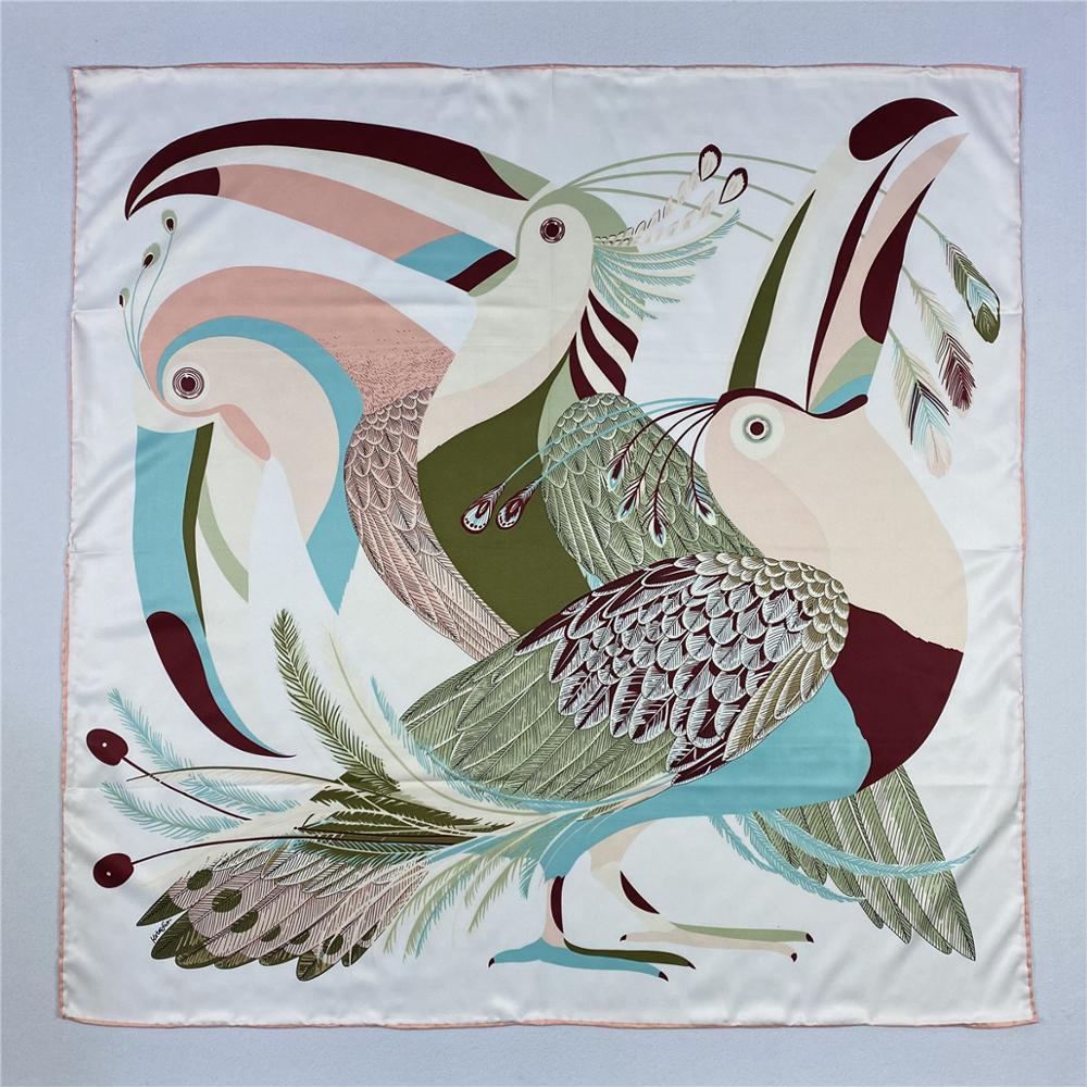 90cm Luxury Parrot Twill Silk  - Silk Scarf Square recension och pris