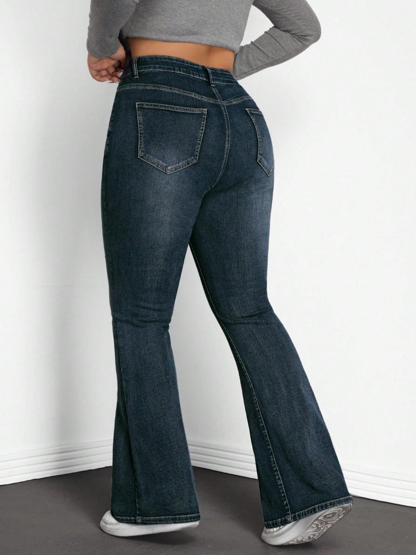 Plus Size High Waist Flare Jea - Women'S Jeans Accessories recension och pris