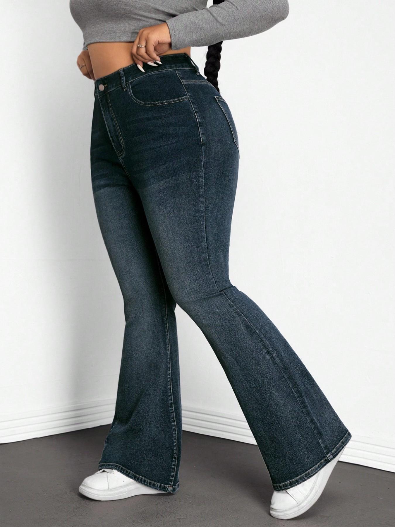 Plus Size High Waist Flare Jea - Women'S Jeans Accessories recension och pris