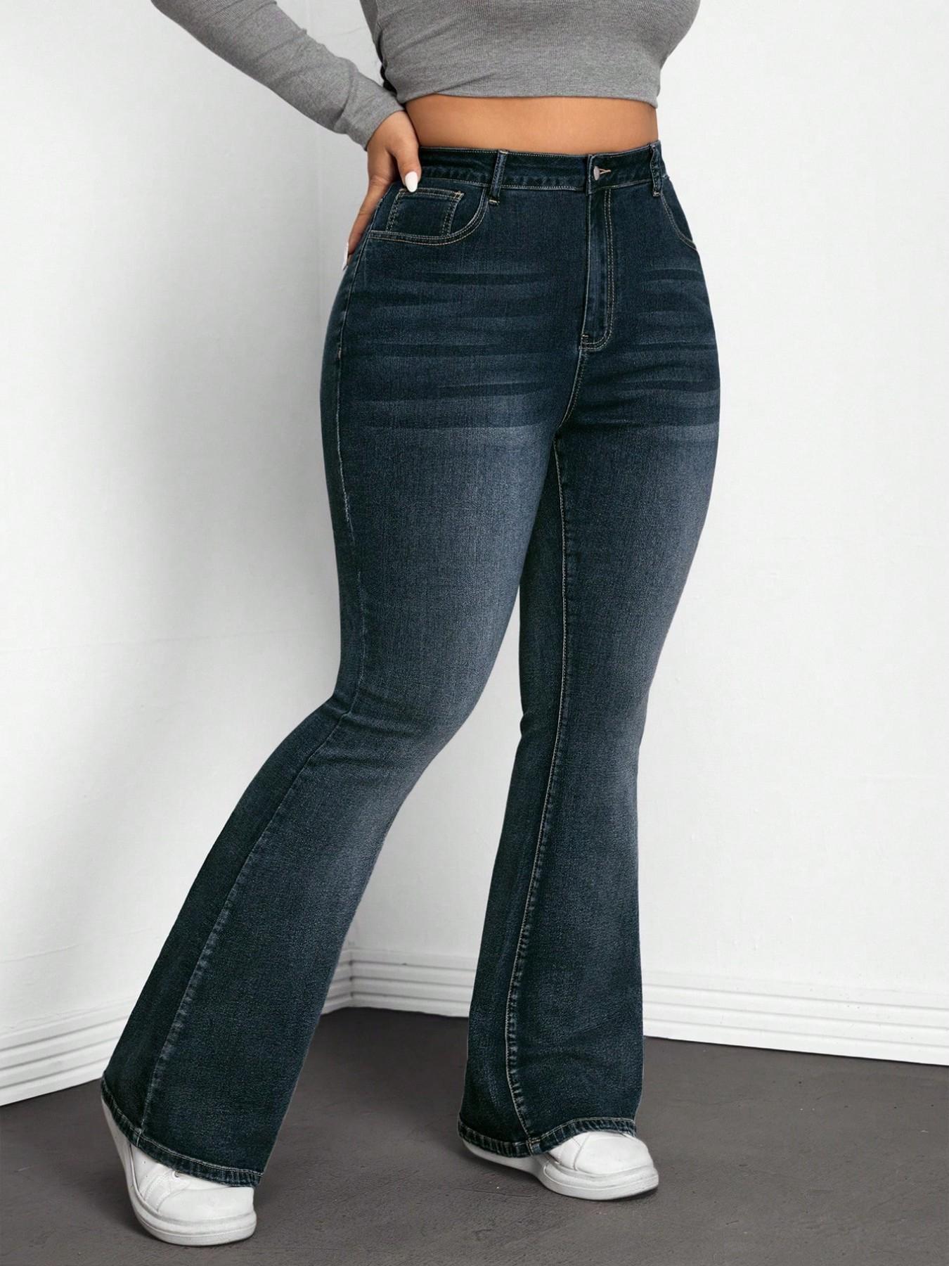 Plus Size High Waist Flare Jea - Women'S Jeans Accessories recension och pris